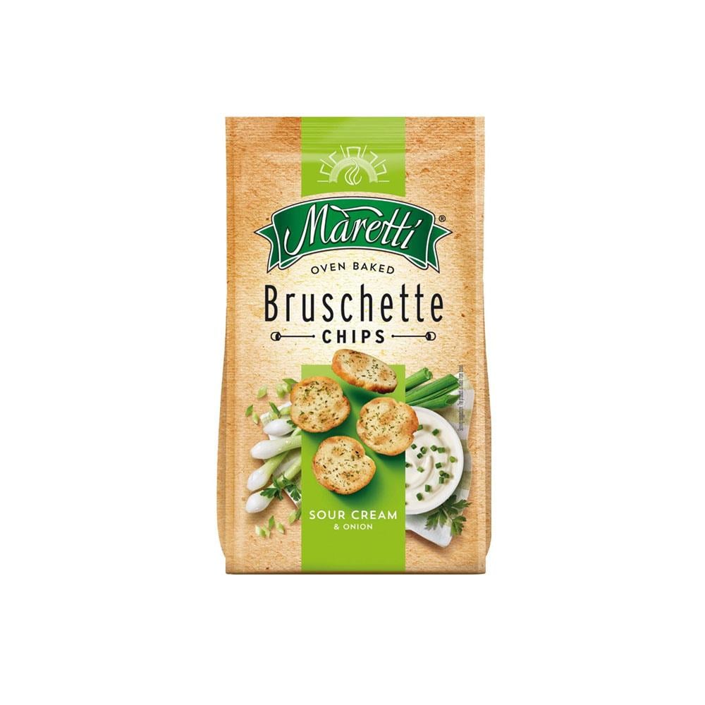 Maretti Bruschette Sour Cream Ekşi Krema ve Soğanlı Kızartılmış Ekmek Cips 70g