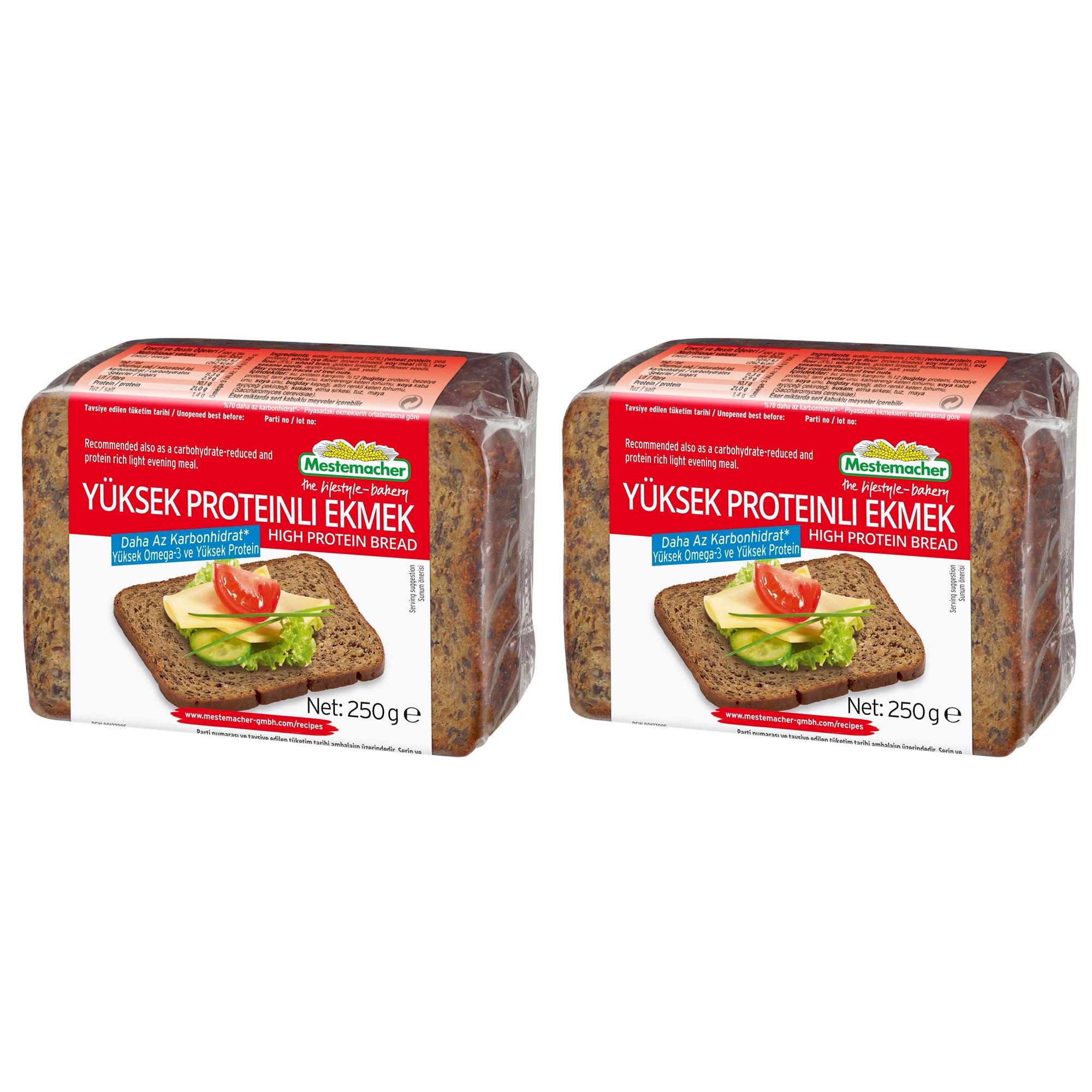 Mestemacher Yüksek Proteinli Ekmek 250 g x 2 Adet