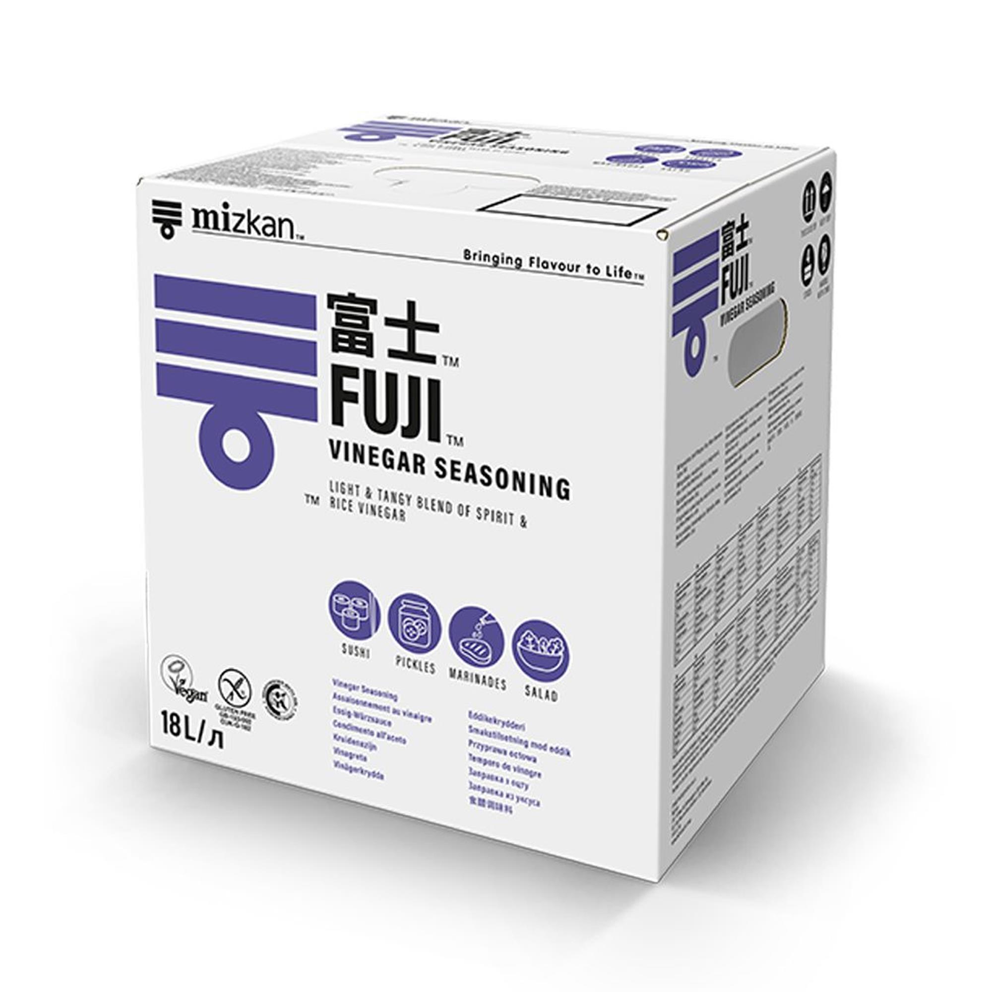 Mizkan Fuji Japon Pirinç Sirkesi | Fuji Vinegar Seasoning | Suşi, Salata Soslar, Marine Soslar, Turşu Yapma ve Mutfak Kullanımına Uygun | 18 Lt.