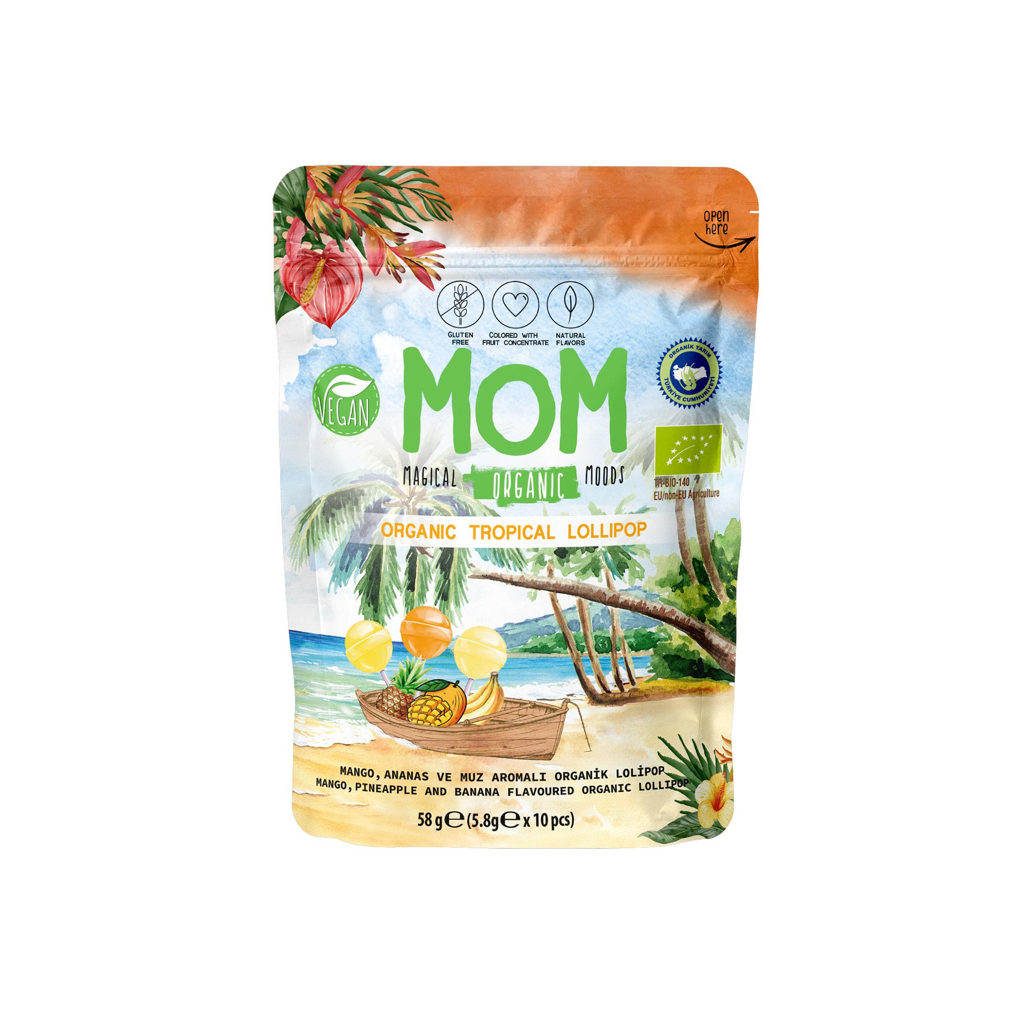 MOM Organik Tropikal Lolipop 58g