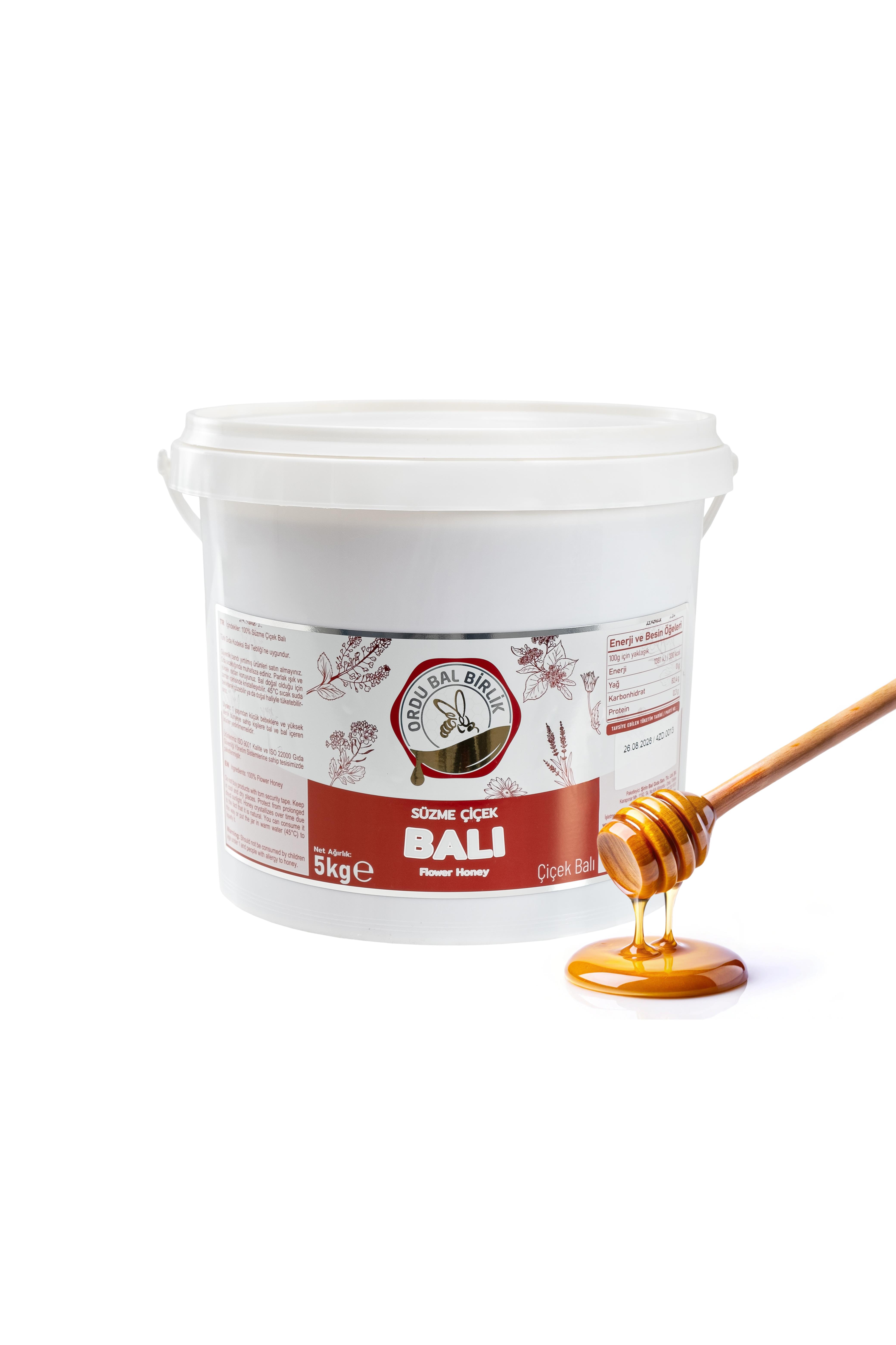 Ordu Bal Birlik Çiçek  Balı 5 kg Plastik Kova