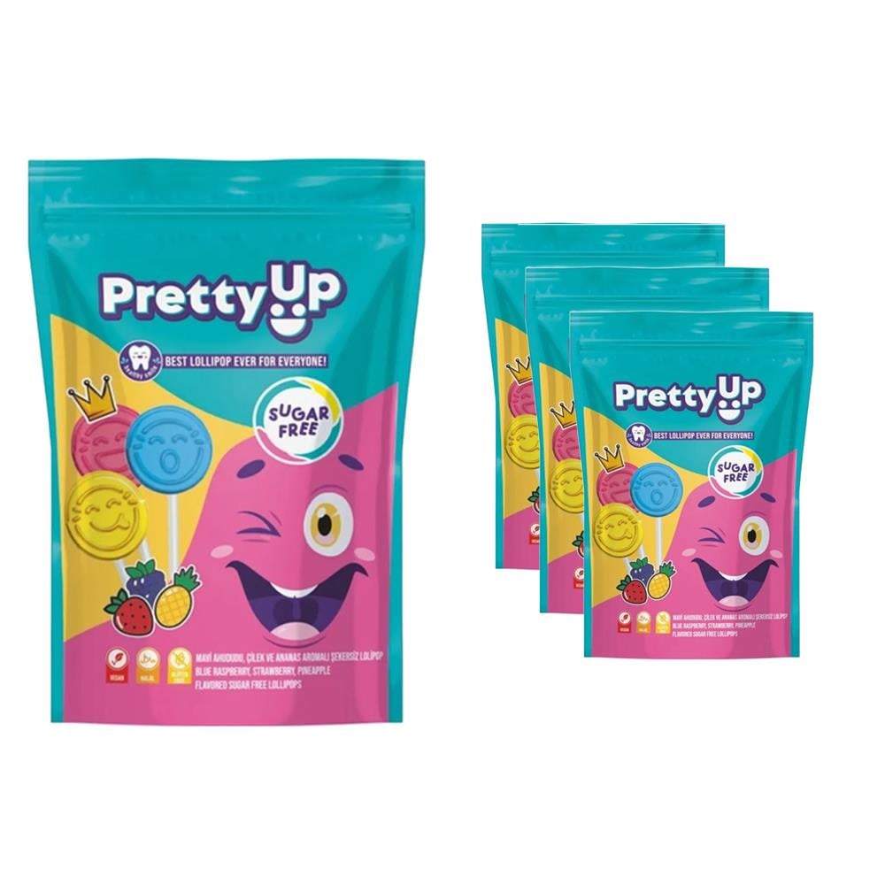 Pretty Up Şekersiz Lolipop 3'Lü Avantaj Paket