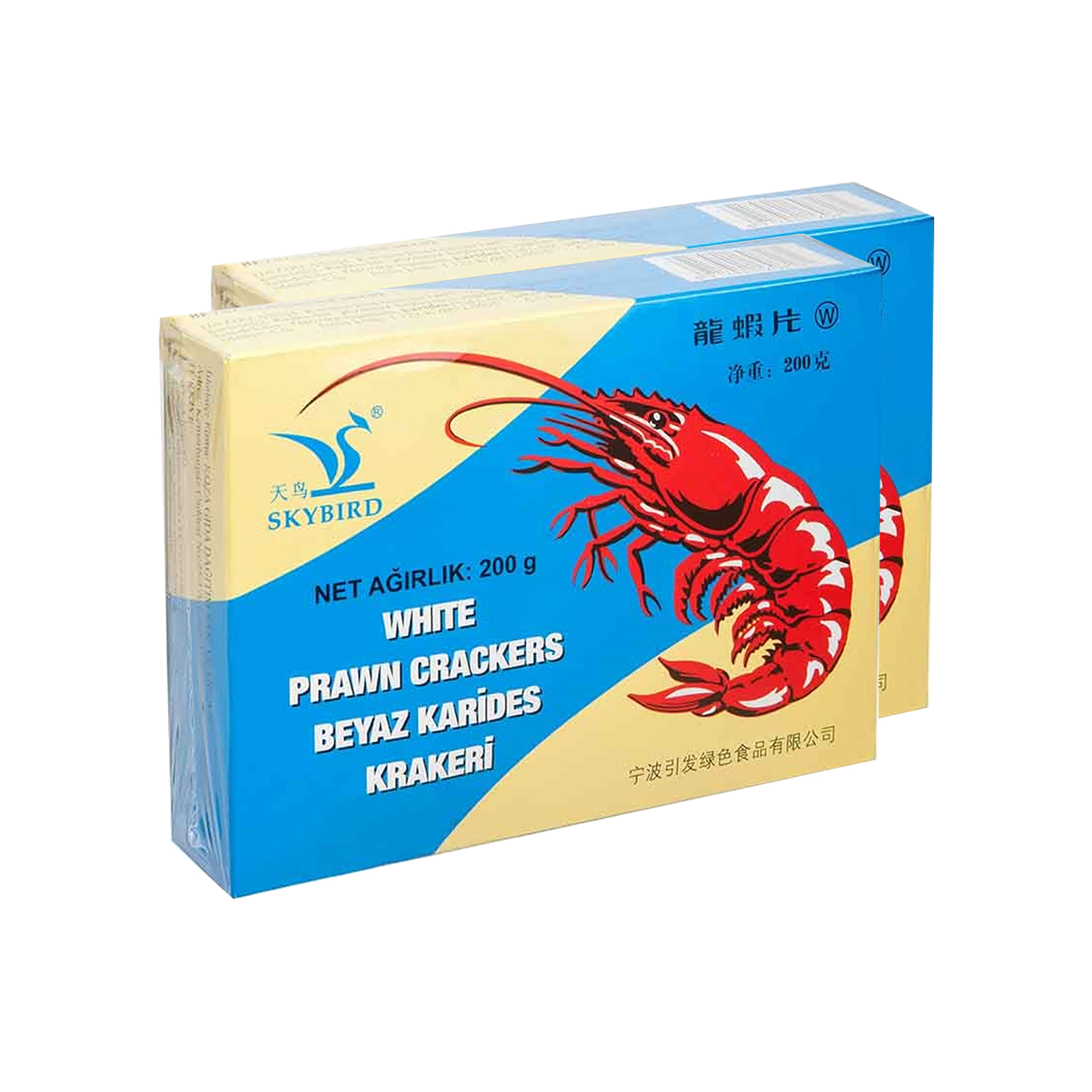 SKYBIRD Kızartmalık Beyaz Karides Krakeri 200 g x 2 Adet