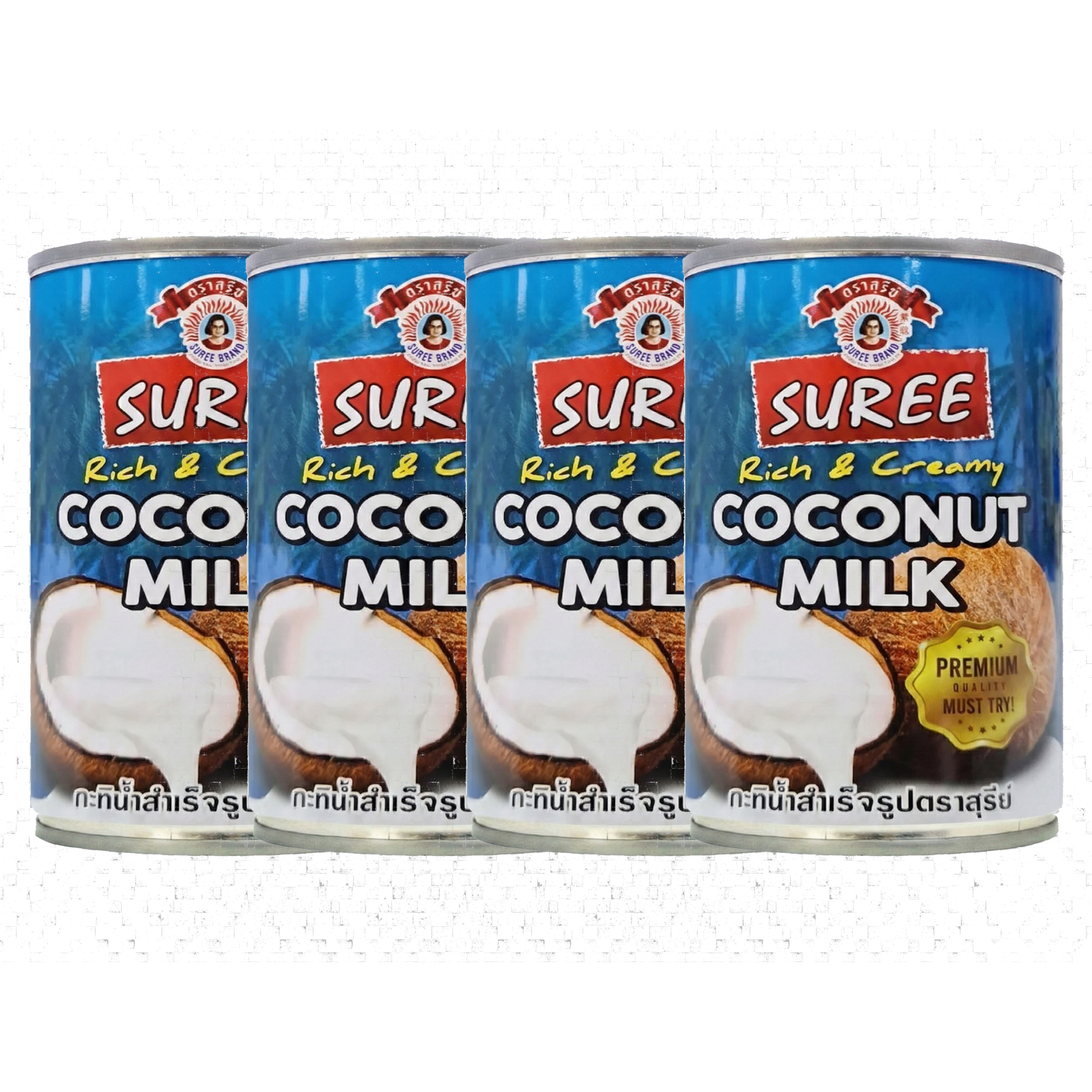 Suree Rich & Creamy Hindistan Cevizi Sütü 400 ml x 4 Adet (%17-%19 Yağ)