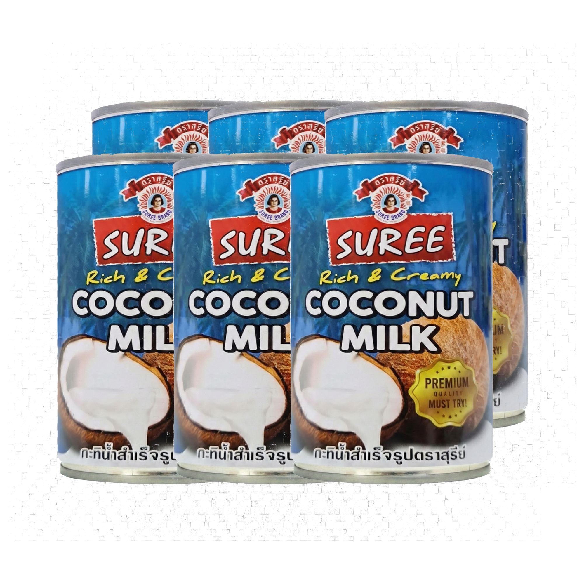Suree Rich & Creamy Hindistan Cevizi Sütü 400 ml x 6 Adet (%17-%19 Yağ)