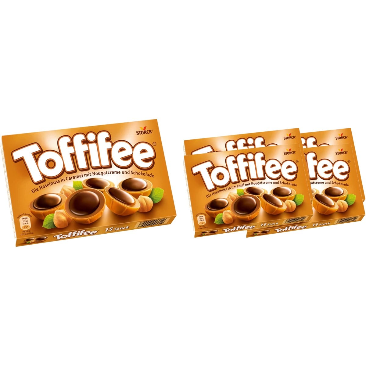 Toffifee Karamel Kaplı Bütün Fındıklı Çikolata 4'lü Set (4 x 125 g)