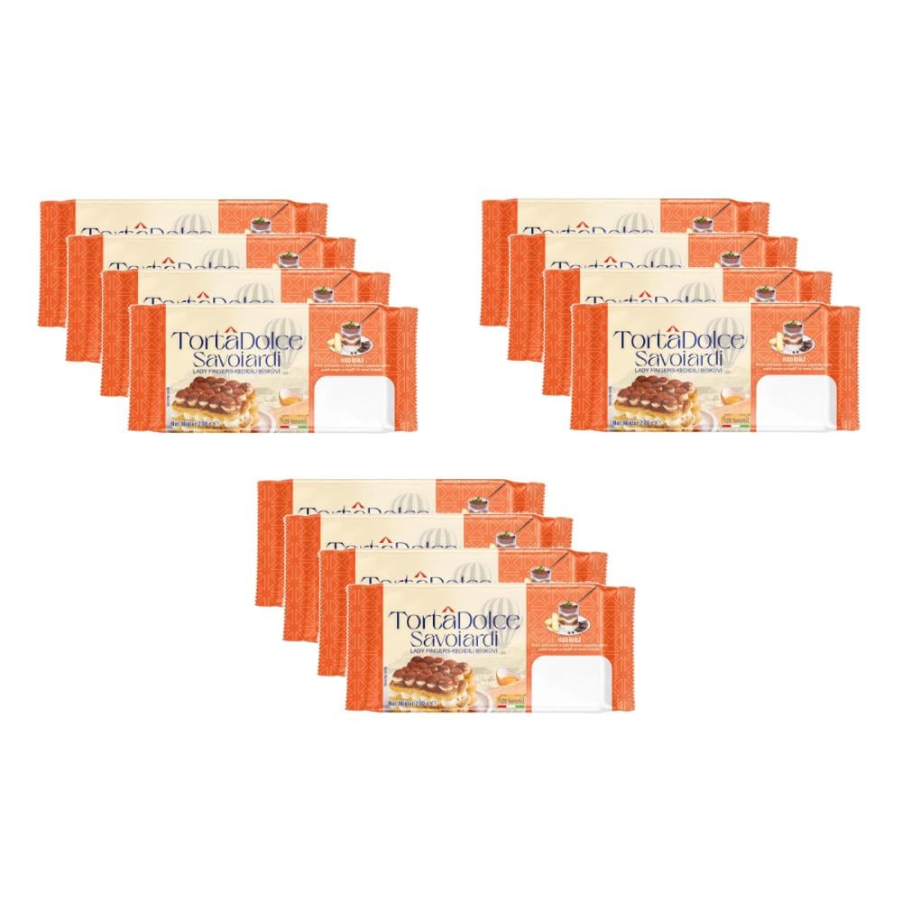 TortâDolce Savoiardi Kedi Dili Bisküvi 200G x 12 Adet