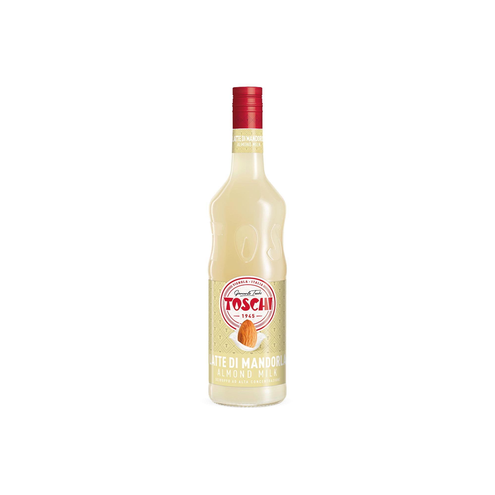 TOSCHI Badem Sütü Şurubu | Yüksek Konsantre | Katkısız ve Glutensiz | İtalya Ürünü | 1000 ml