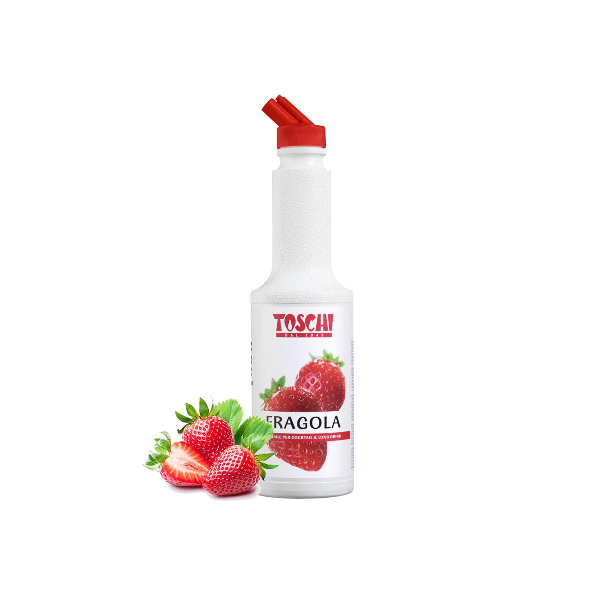 TOSCHI Çilek Meyve Püresi | Yüksek Konsantre | Katkısız | Glutensiz ve Vegan | Yüksek Meyve İçeriği | İtalya Ürünü | 1,3 Kg