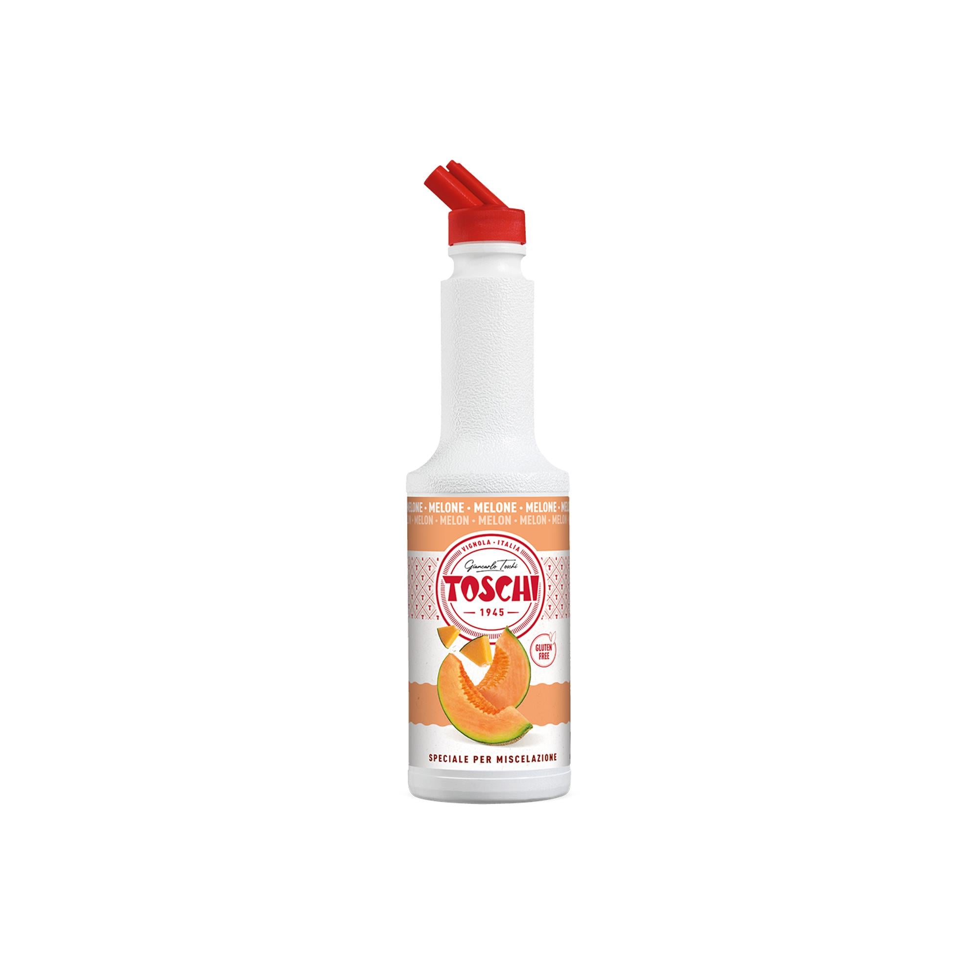 TOSCHI Kavun Püresi | Yüksek Konsantre | Katkısız | Glutensiz ve Vegan | Yüksek Meyve İçeriği | İtalya Ürünü | 1,3 Kg