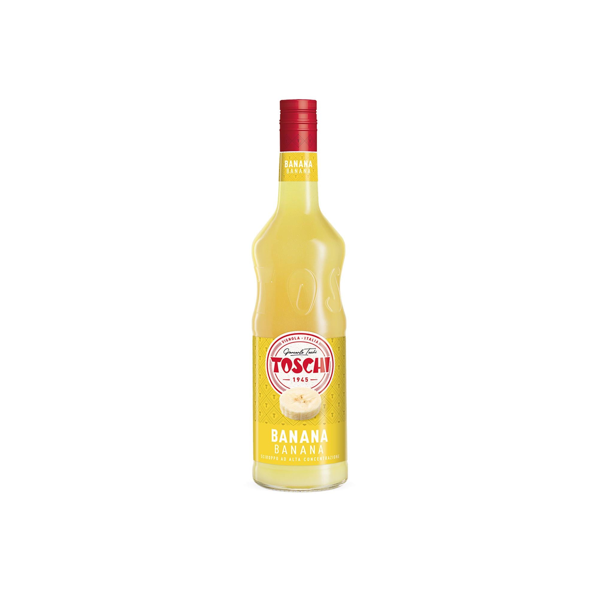 TOSCHI Muz Şurubu | Yüksek Konsantre | Katkısız ve Glutensiz | İtalya Ürünü | 1000 ml