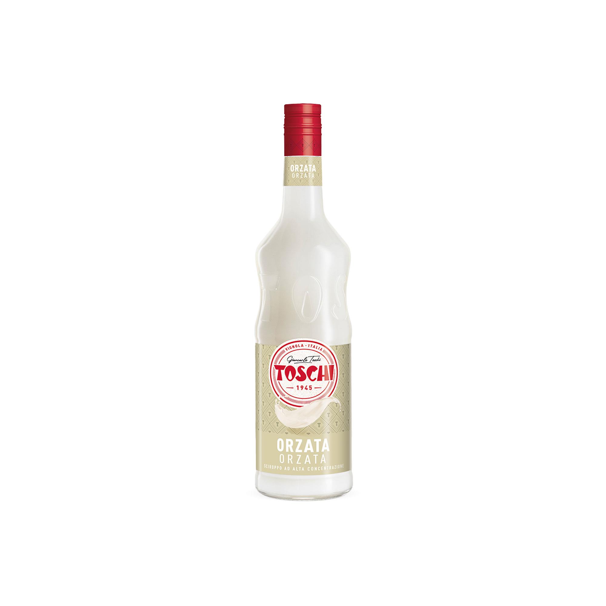 TOSCHI Orzata Şurubu | Yüksek Konsantre | Katkısız ve Glutensiz | İtalya Ürünü | 1000 ml