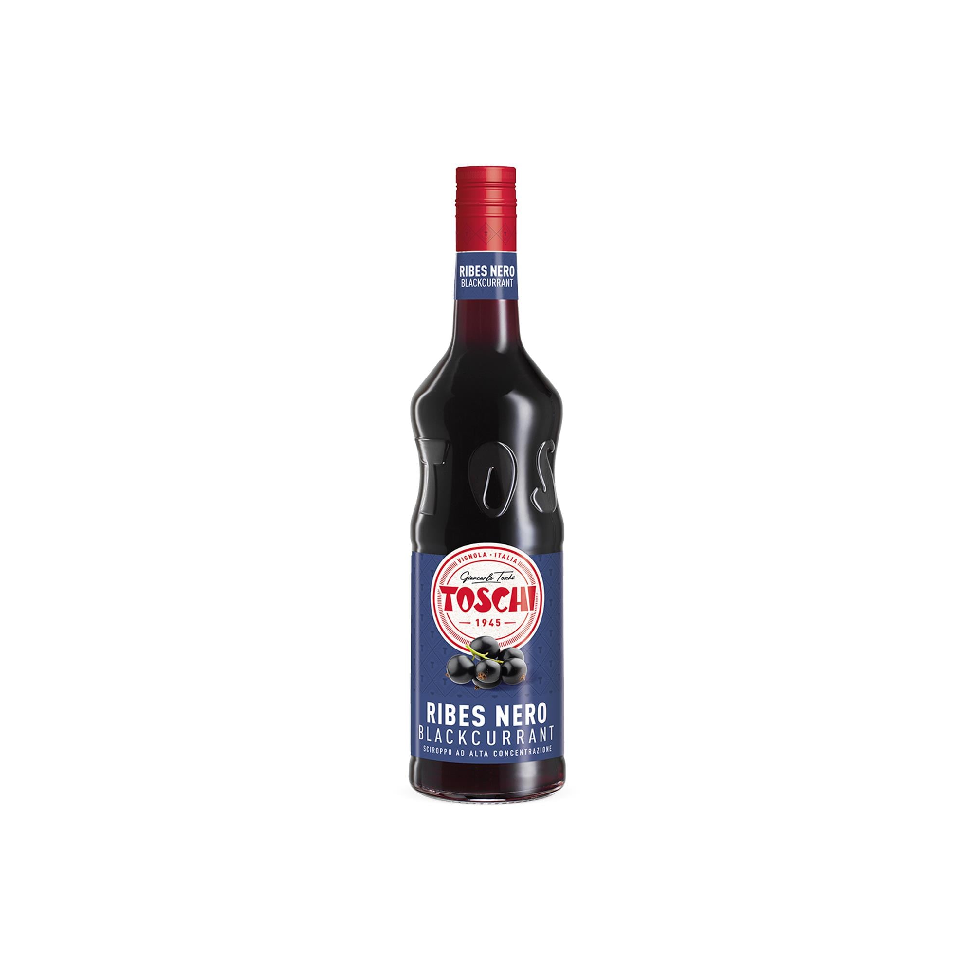 TOSCHI Siyah Frenk Üzümü Şurubu | Yüksek Konsantre | Katkısız ve Glutensiz | İtalya Ürünü | 1000 ml