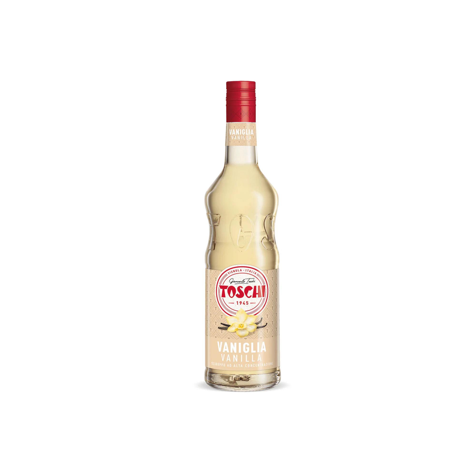 TOSCHI Vanilya Şurubu | Yüksek Konsantre | Katkısız | Glutensiz ve Vegan | Yüksek Meyve İçeriği | İtalya Ürünü | 1000 ml