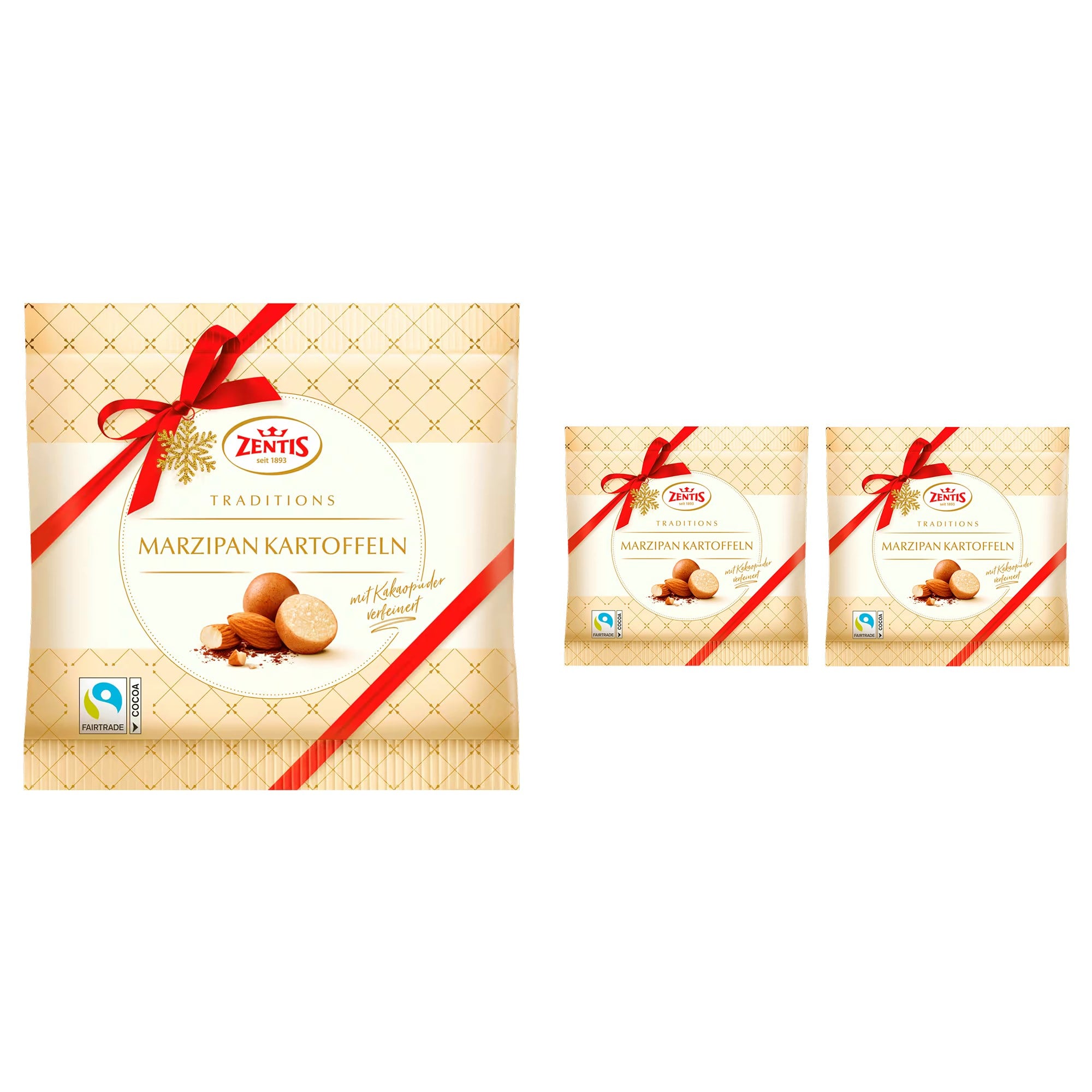 Zentis Marzipan Kartoffeln Kakaolu Badem Ezmesi Topları 100 g x 2 Adet
