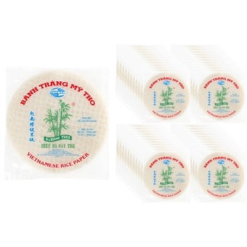 Bamboo Tree Pirinç Yufkası 22 cm 340 g x 44 Adet - Glutensiz Rice Paper Ekonomik Koli