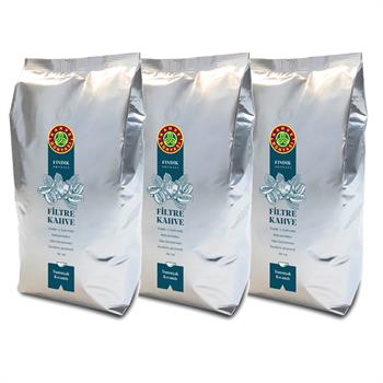 Kahve Dünyası Fındık Aromalı Filtre Kahve Kavrulmuş Çekirdek 1 kg x 3 Adet
