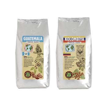 Kahve Dünyası Guatemala ve Kolombiya Çekirdek Kahve Seti 1 kg x 2 Adet