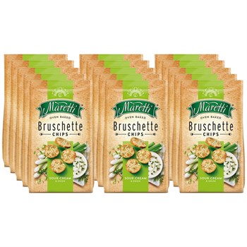 Maretti Bruschette Sour Ekşi Krema ve Soğan Aromalı Fırınlanmış Ekmek Dilimleri 70 g x 15 Adet