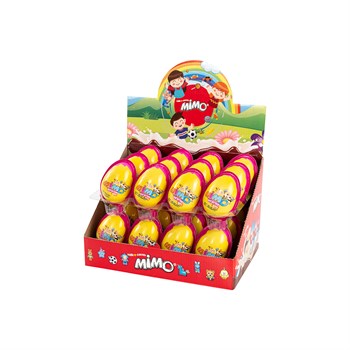 Mimo Sürpriz Yumurta Pembe Seri – Kız Çocukları İçin Sütlü ve Kakaolu Krema (20 g x 24 Adet)