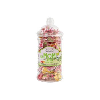 MOM Organik Meyve Aromalı Bonbon Şeker 126 g Plastik Kavanoz