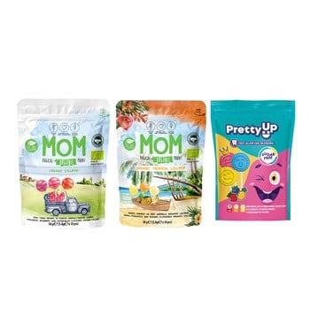 Mom Organik ve Şekersiz Lolipop Karışık Avantaj Seti (Vegan, Glutensiz) - 30 Adet