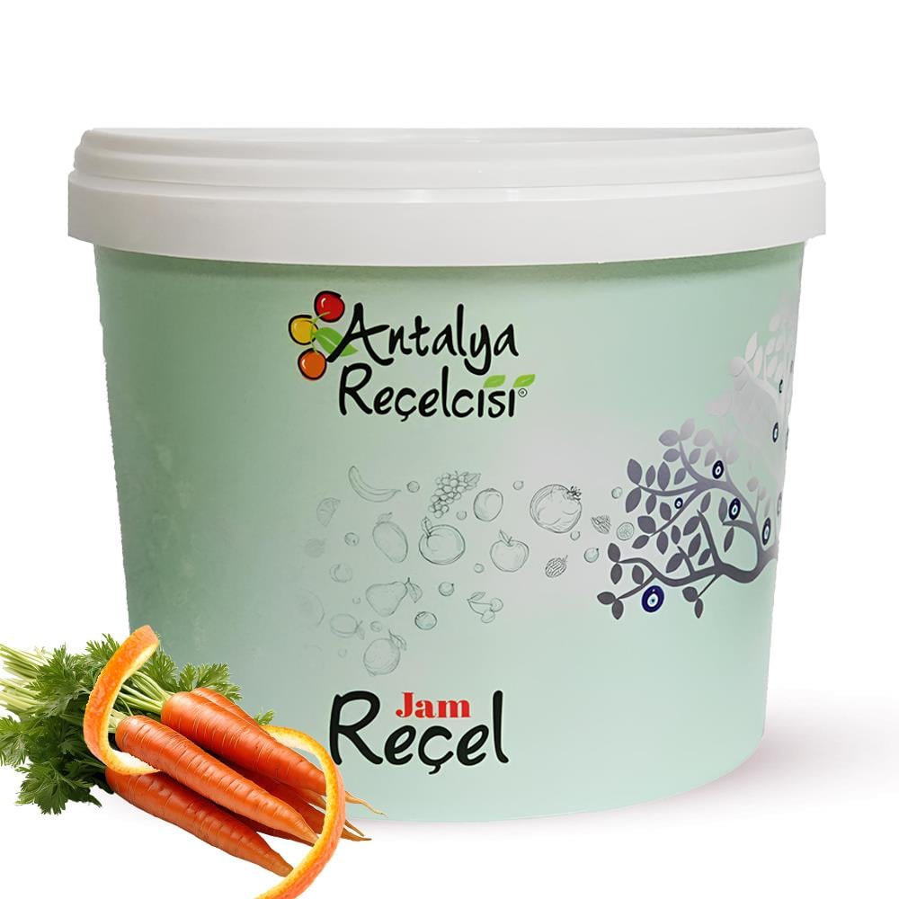 Antalya Reçelcisi Portakallı Havuç Reçeli 5 kg Plastik Kova