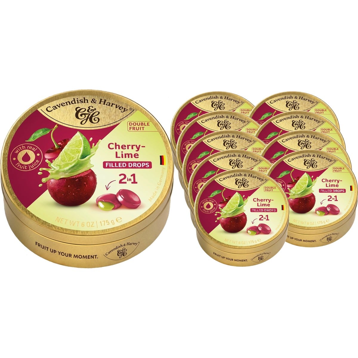 Cavendish & Harvey Cherry-Lime Dolgulu Sert Şekerleme 175 g x 9 Adet (Kutu)