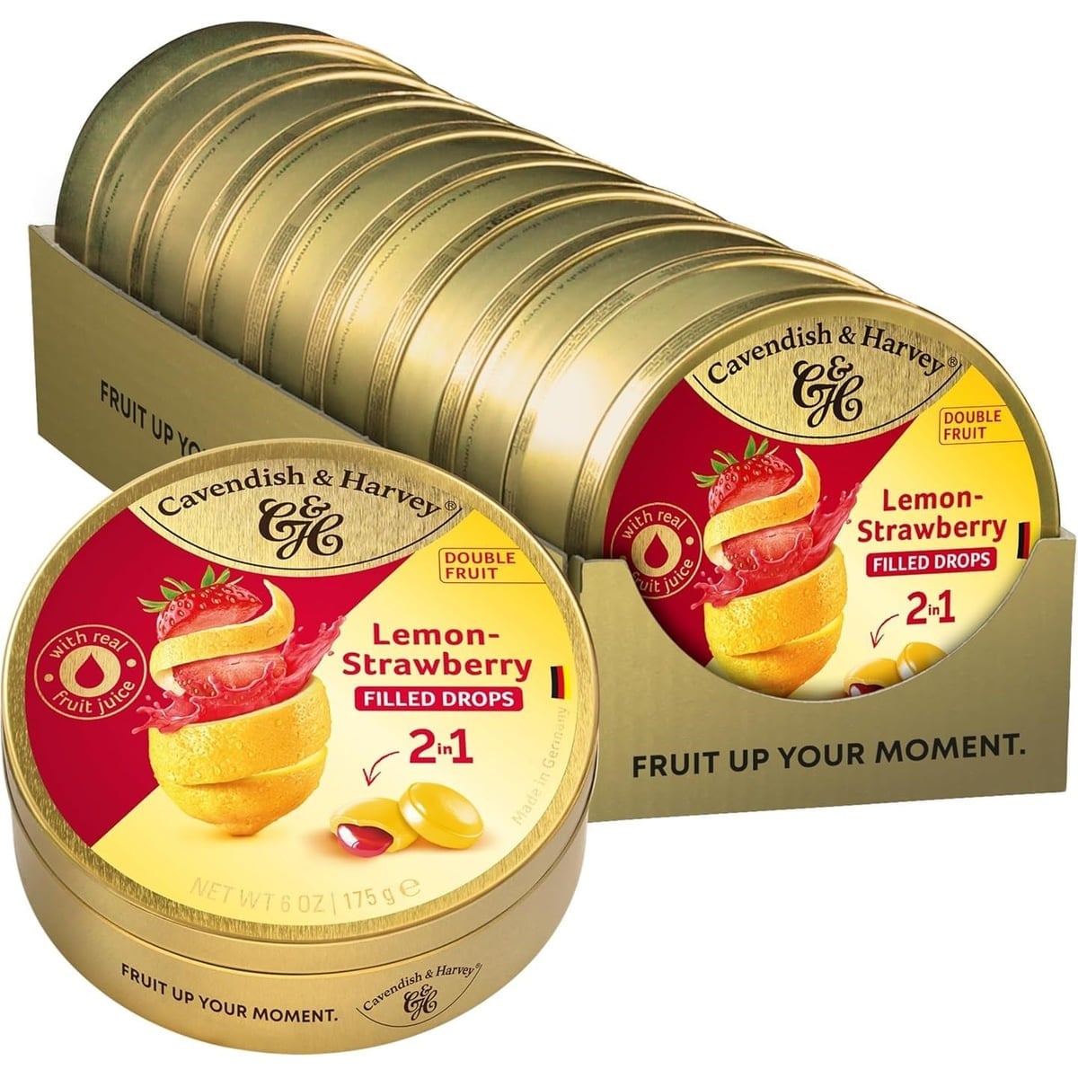 Cavendish & Harvey Lemon-Strawberry Dolgulu Sert Şekerleme 175 g x 9 Adet (Kutu)