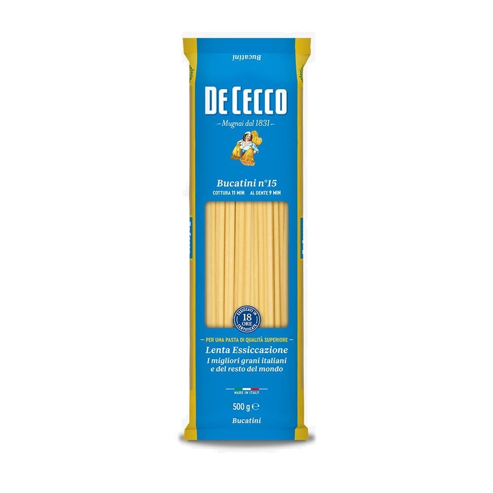 De Cecco Bucatini n°15 İnce Boru Uzun Makarna 500g  x 24 Adet