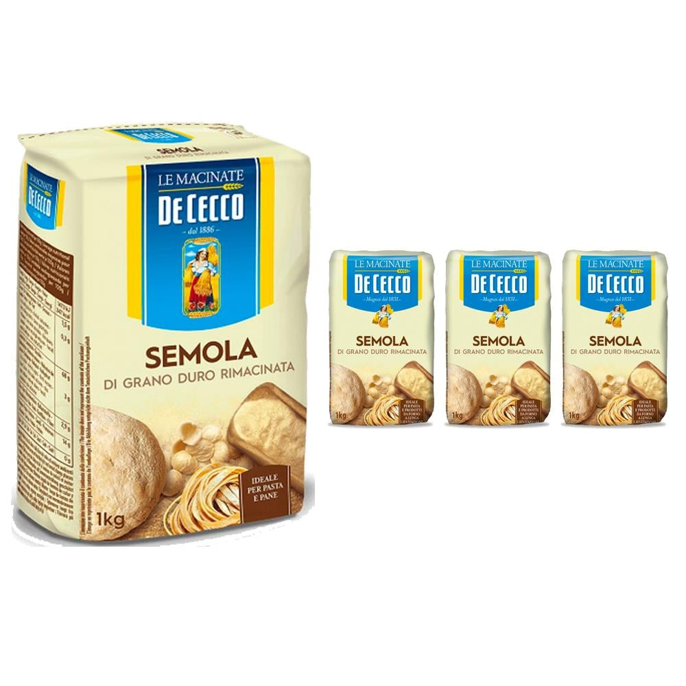 De Cecco Semolina Durum Buğdayı Unu 1kg x 4 Adet