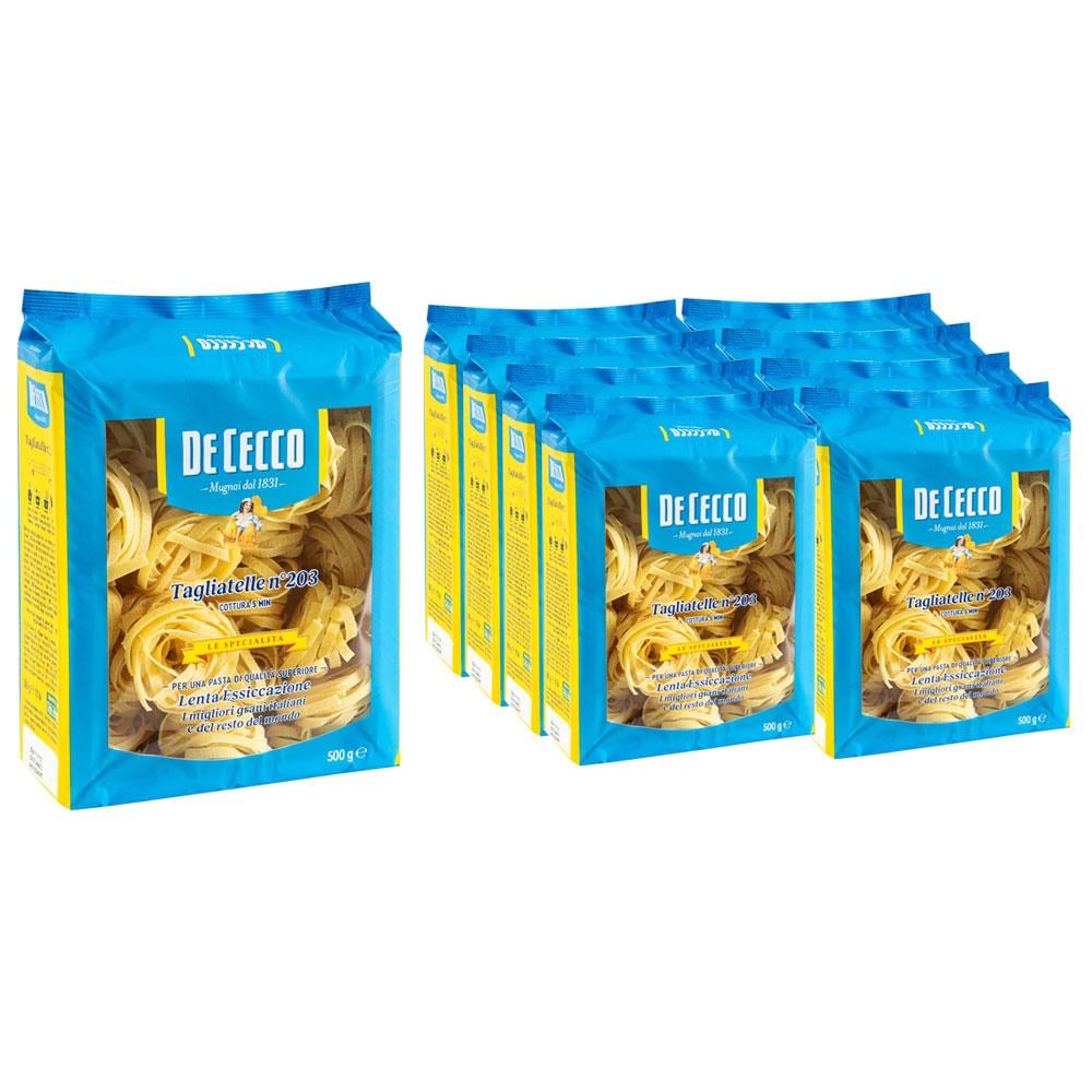 De Cecco Tagliatelle İnce Erişte Makarna 500g x 8 Adet