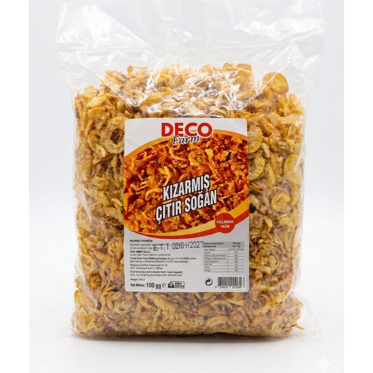 DECO Farm Kızarmış Çıtır Soğan 1000 g (1 kg) 