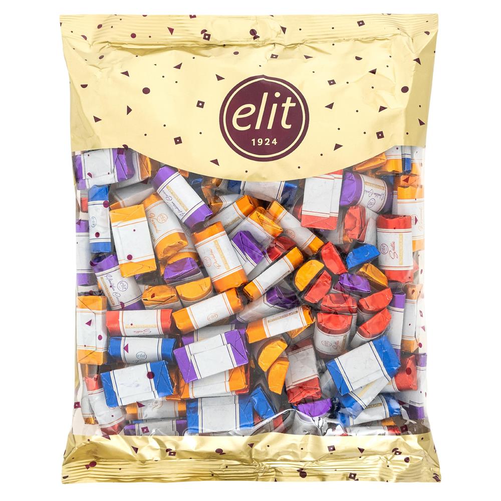 Elit Oval Baton Karışık Dolgulu Sütlü Çikolata 1Kg Glutensiz
