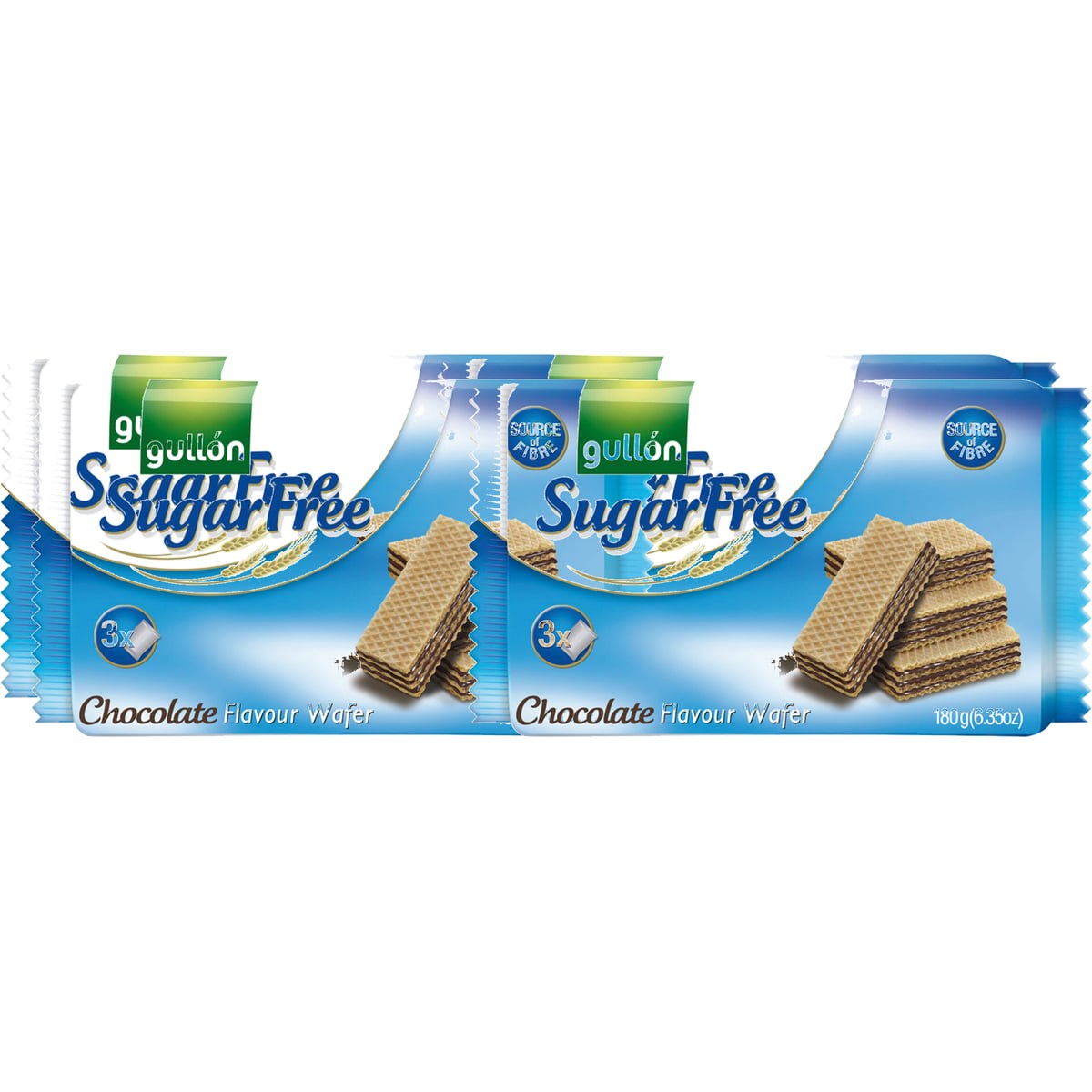 Gullón Şeker İlavesiz Çikolata Aromalı Gofret 180 g x 4 Adet