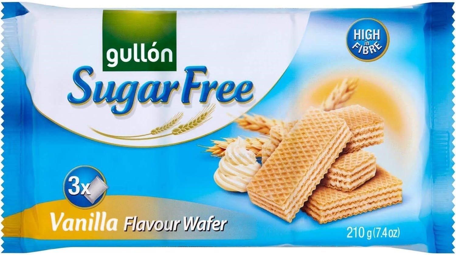 Gullón Şekersiz Vanilya Aromalı Gofret 180 g
