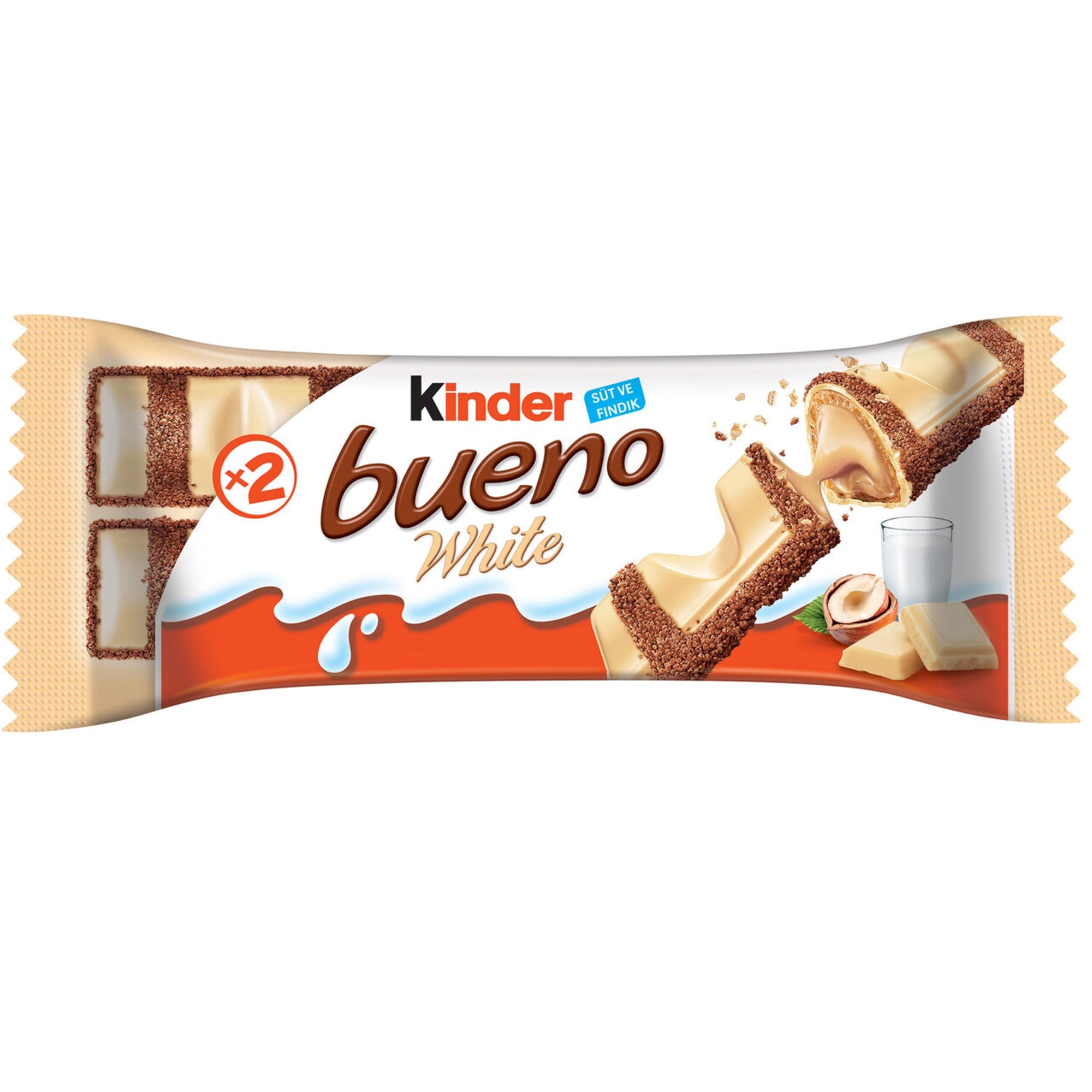 Kinder Bueno White Beyaz Çikolatalı Fındık Kremalı Gofret 39 g 