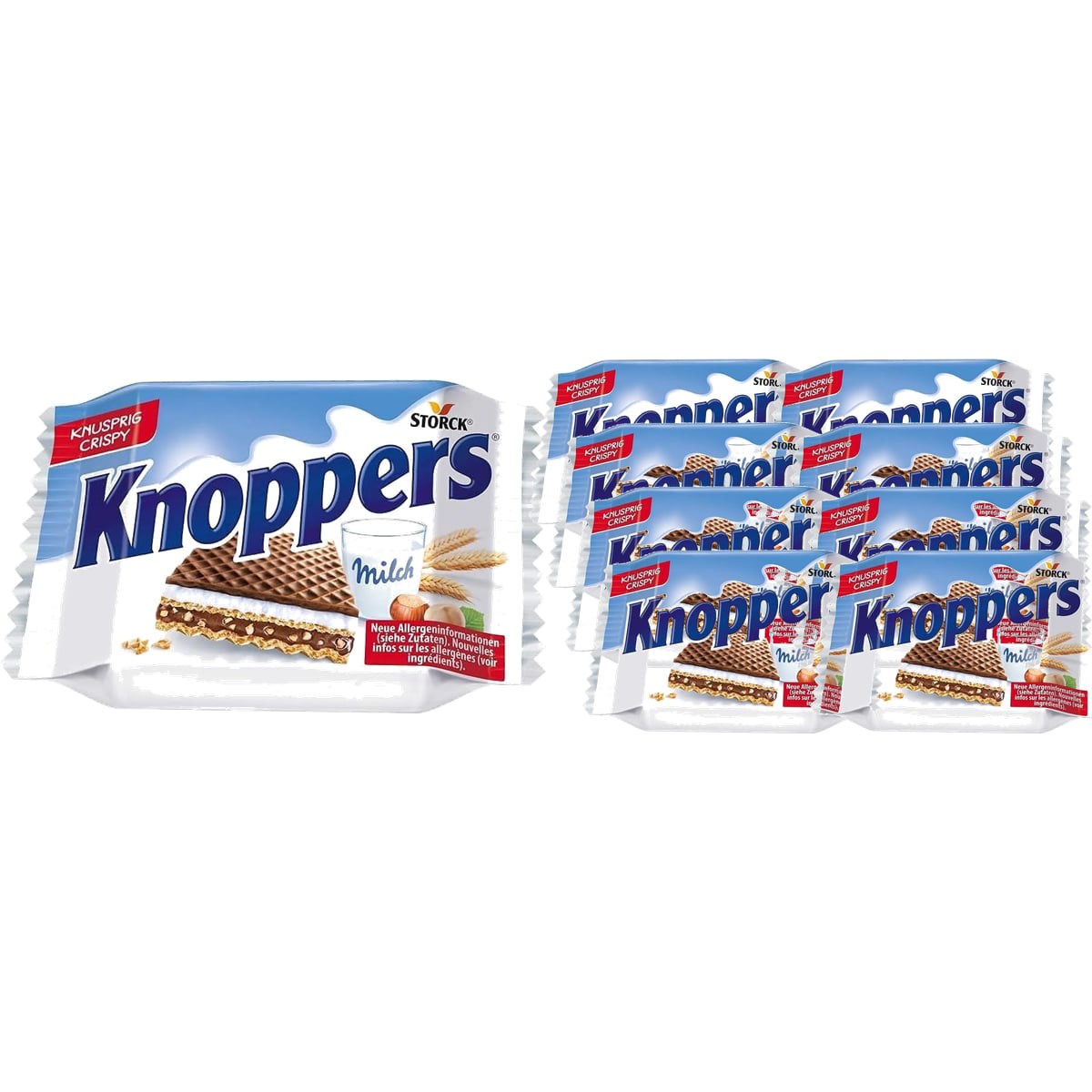 Knoppers Sütlü ve Fındıklı Çikolatalı Gofret 8'li Set (8 x 25 g)