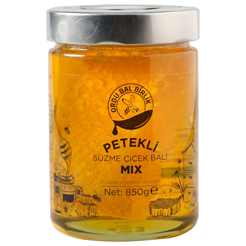 Ordu Bal Birlik Petekli Süzme Çiçek Balı Mix 850 g