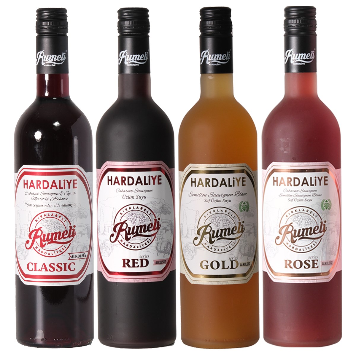 Rumeli Hardaliye Karma Seri 4'lü Şişe Seti (4 x 750 ml)