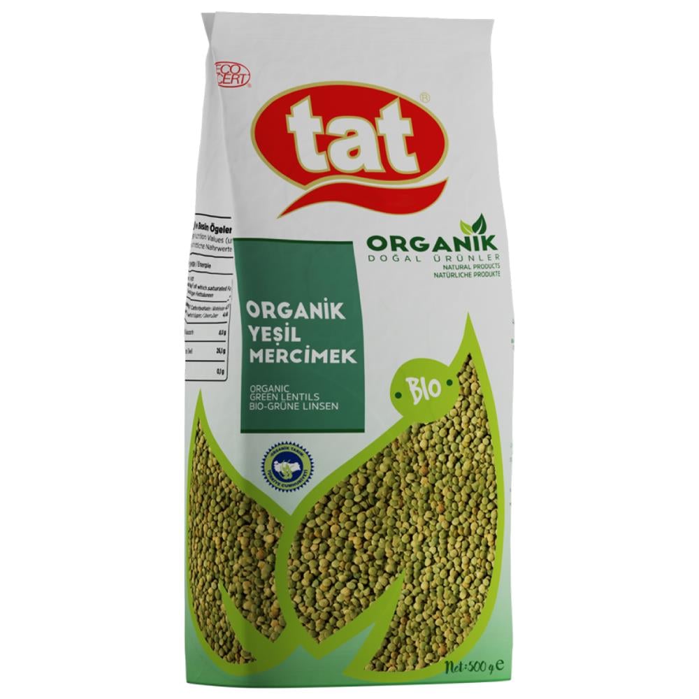 Tat Organik Yerli Yeşil Mercimek 500Gr