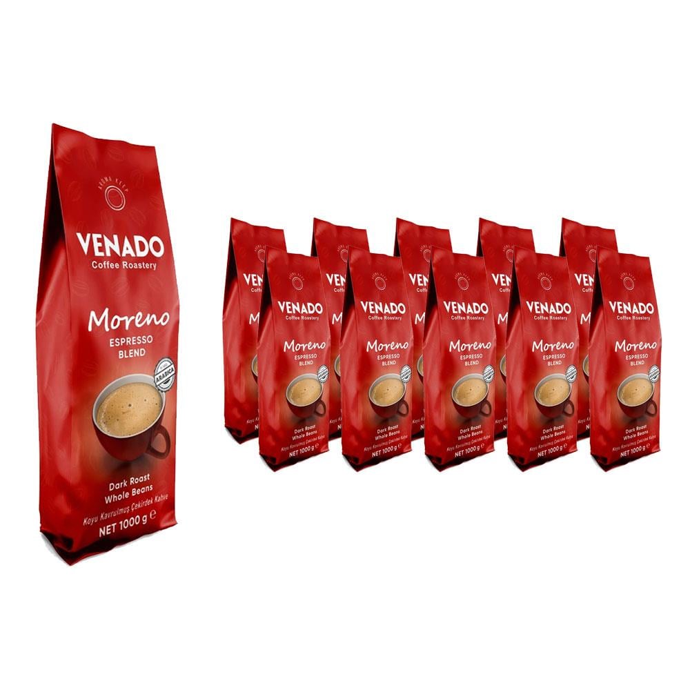 Venado Moreno Dark Koyu Kavrulmuş Espresso Çekirdek Kahve 1Kg x 10 Adet