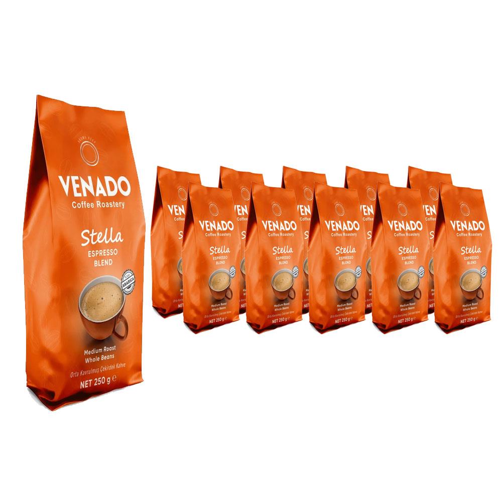 Venado Stella Medium Orta Kavrulmuş Espresso Çekirdek Kahve 250g x 12 Adet