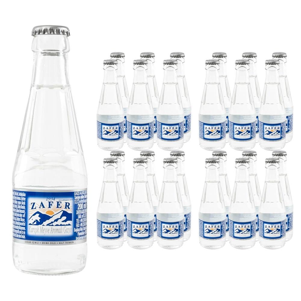 Zafer Sade Gazoz Cam Şişe 200 ml x 24 Adet