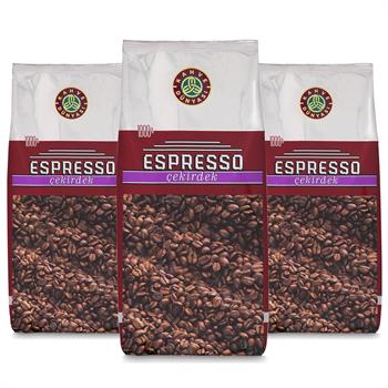 Kahve Dünyası Espresso Kavrulmuş Çekirdek Kahve 1Kg x 3 Adet