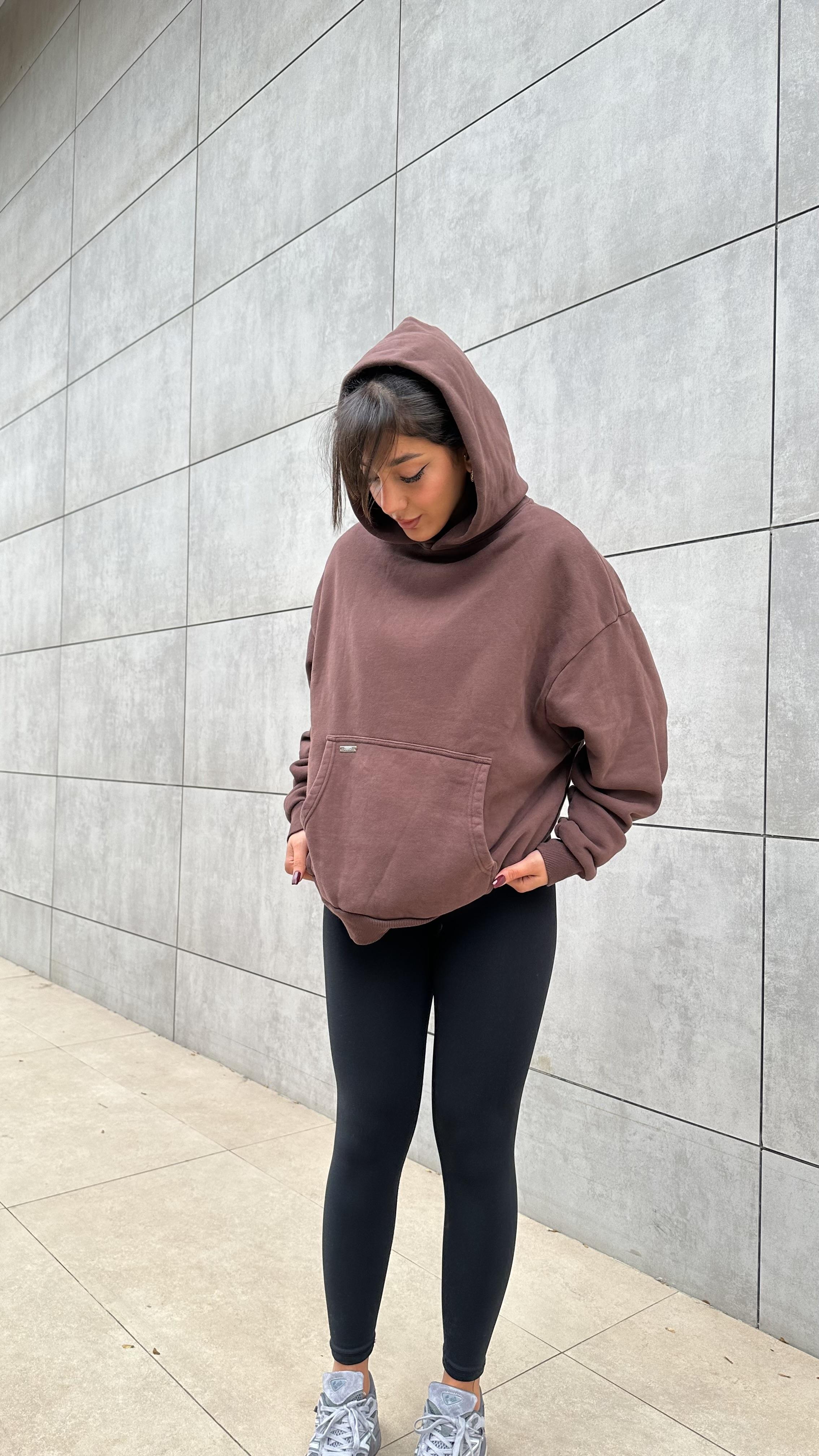 Oversıze kahve Renk Sweatshırt