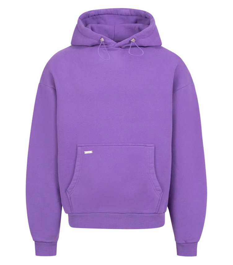 Oversize Kalın Organik Kumaş Mor Sweatshirt