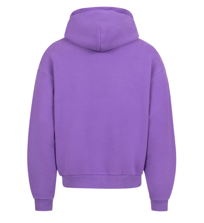 Oversize Kalın Organik Kumaş Mor Sweatshirt