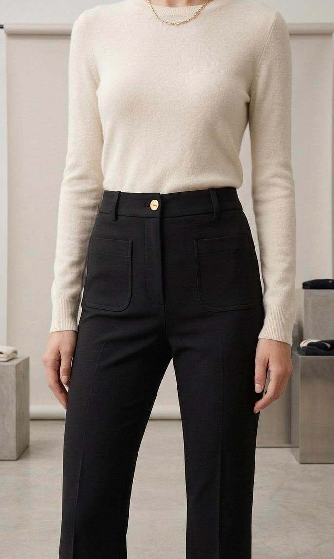 Siyah Cep Detaylı Slim Fit Bootcut Jean 