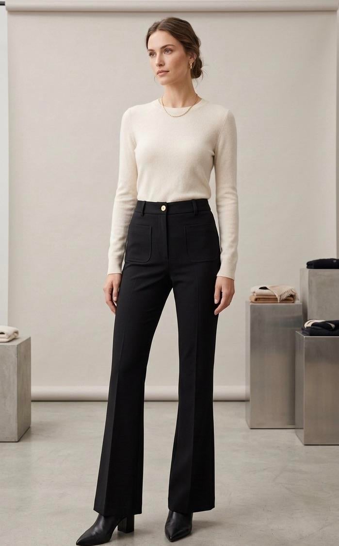 Siyah Cep Detaylı Slim Fit Bootcut Jean 